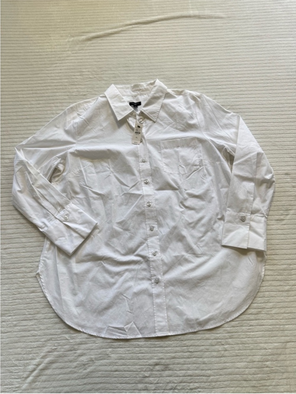 Talbots White Button-Down Cotton Shirt - Picture 2 of 12